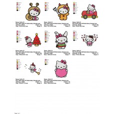 Package 8 Hello Kitty 01 Embroidery Designs